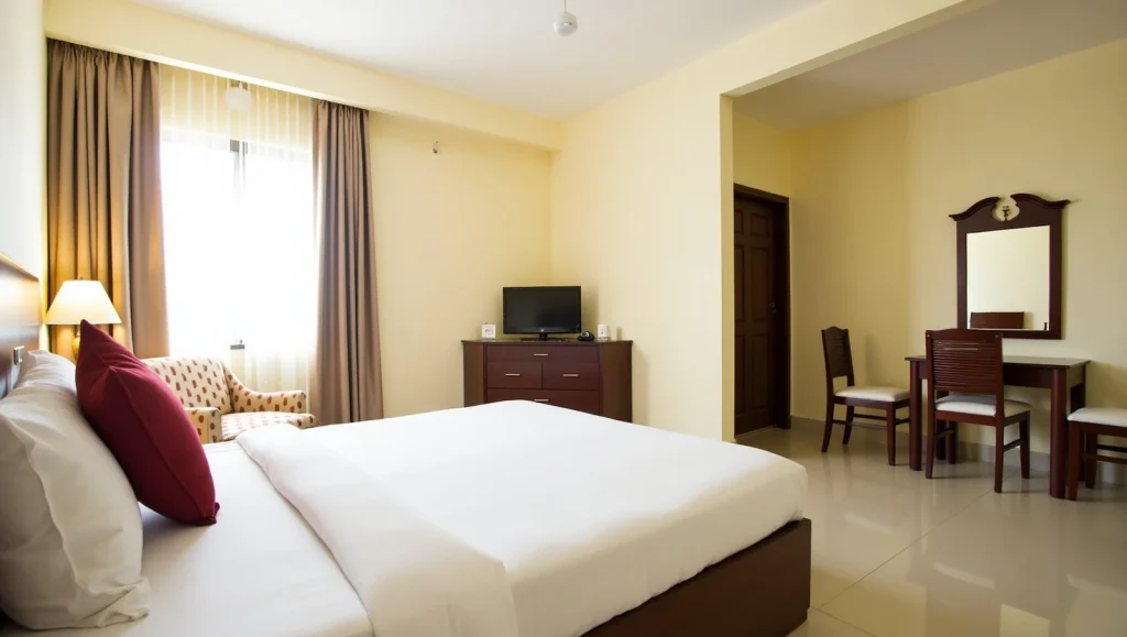 Spacious family room at Hotel K Meridian Inn, Khulna, low-budget hotel