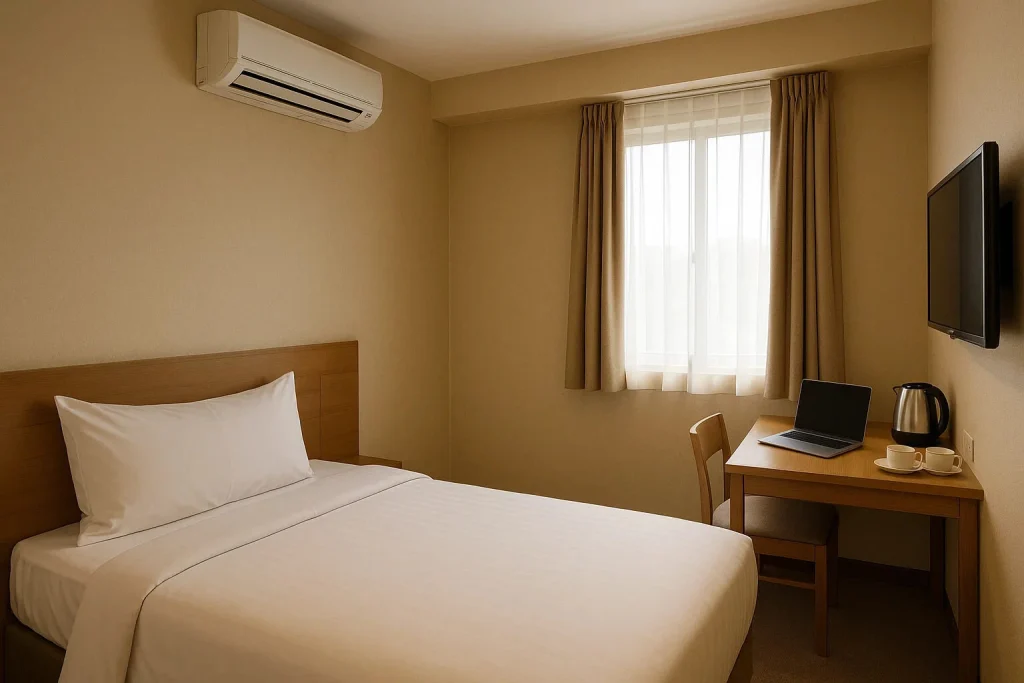 Spacious Double Bed Room with ample floor space and essentials—ideal for two guests or a small family. Hotel K Meridian Inn Khulna